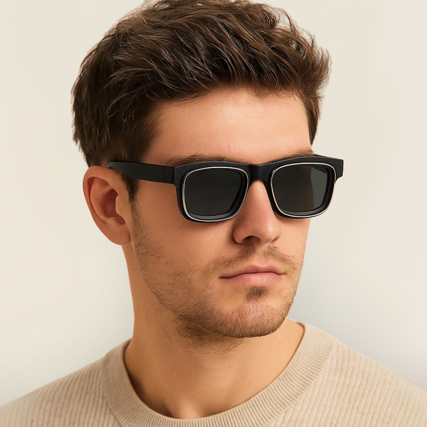Rogue Full  Black Square Sunglasses