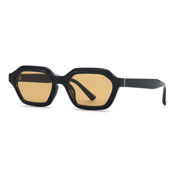 Stellan Black Brown Retro Square Sunglasses
