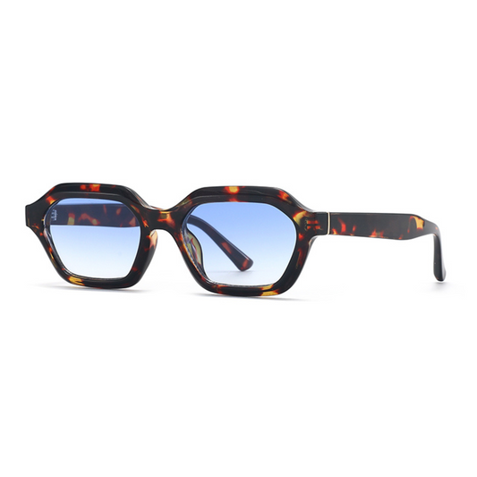 Stellan Tortoise Blue Gradient Retro Square Sunglasses