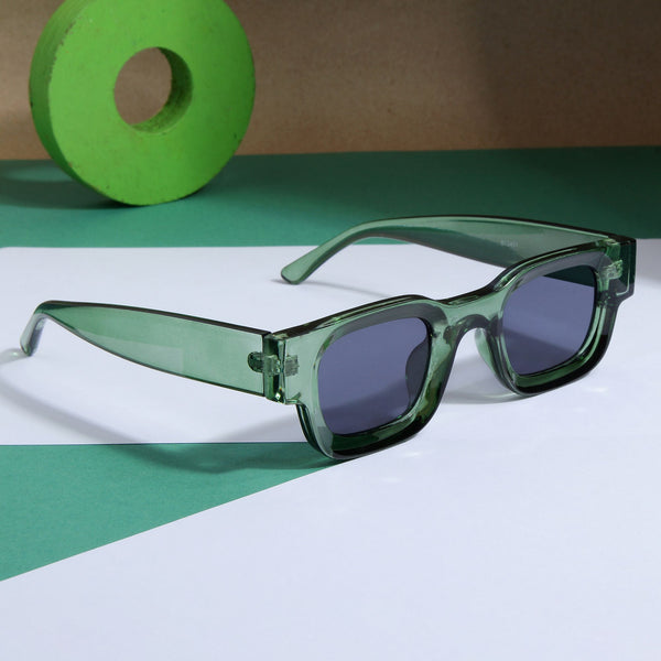 Vintage V1 Green Black Square Sunglasses