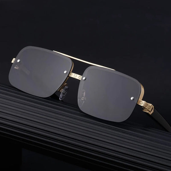 GG2317 Gold and Black Gradient Rectangle Sunglasses