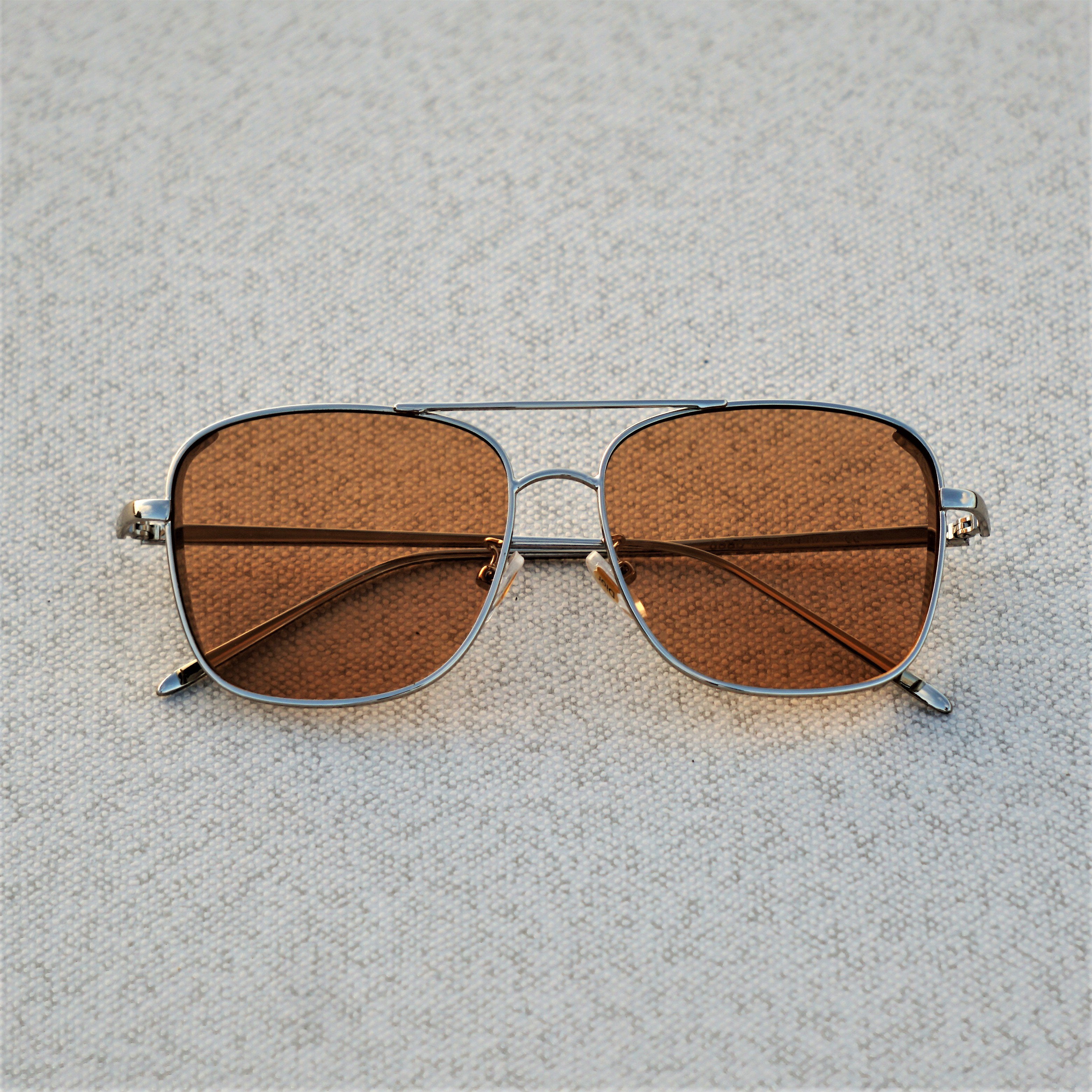 Vintage Check Detail Pilot Sunglasses in Light Brown - Women | Burberry®  Official