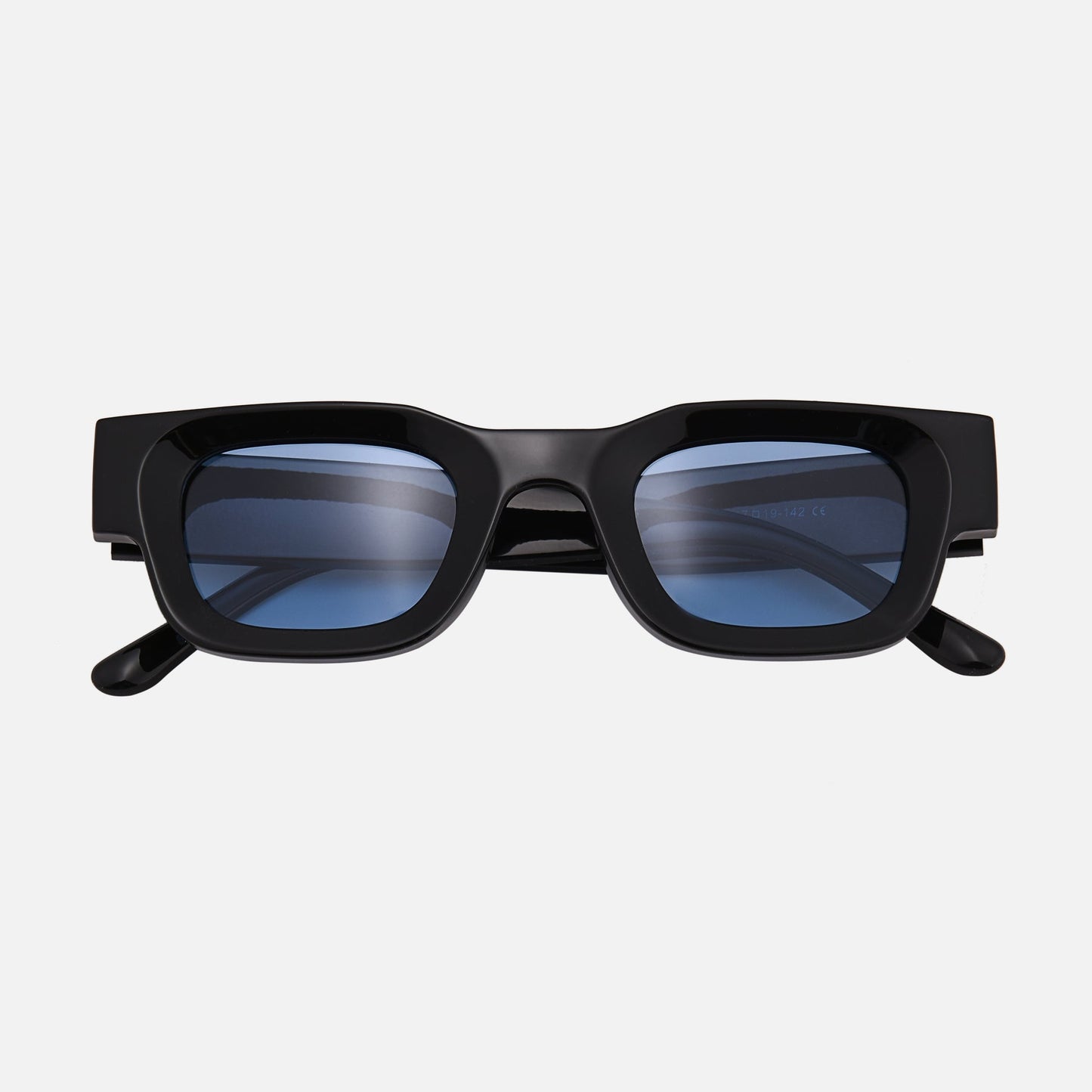 Vintage V1 Black Blue Square Sunglasses