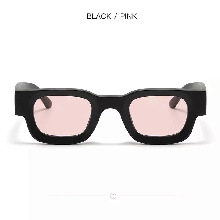 Vintage V1 Black Pink Square Sunglasses