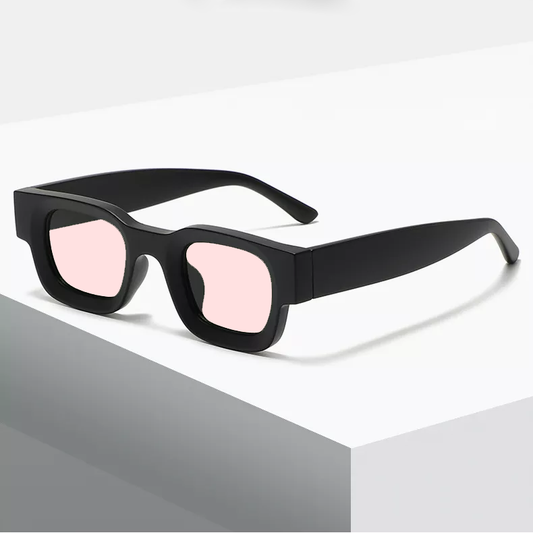 Vintage V1 Black Pink Square Sunglasses