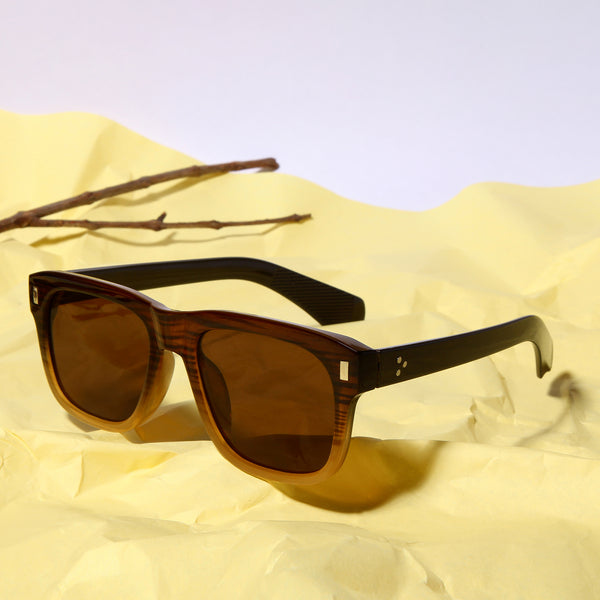 Spider Brown Rectangle Sunglasses