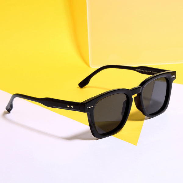 Michel Black Square Sunglasses