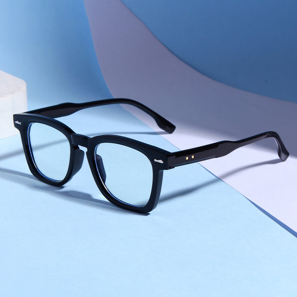 Michel Black Clear Square Sunglasses