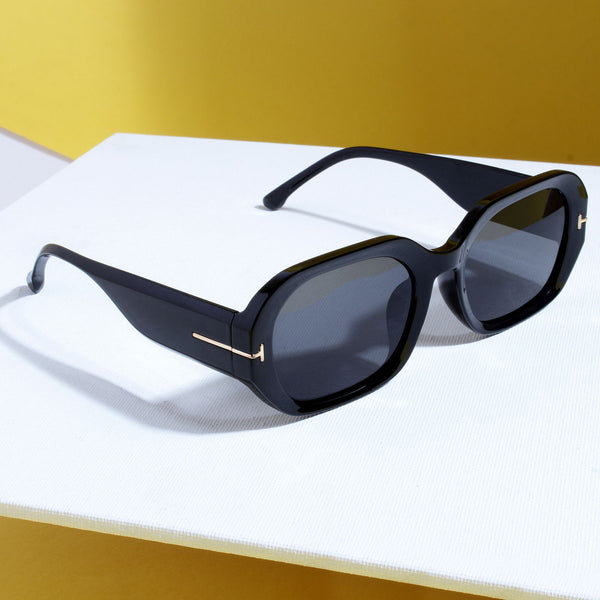 Striker Black Rectangle Sunglasses