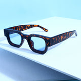 Vintage V1 Tortoise Black Blue Square Sunglasses