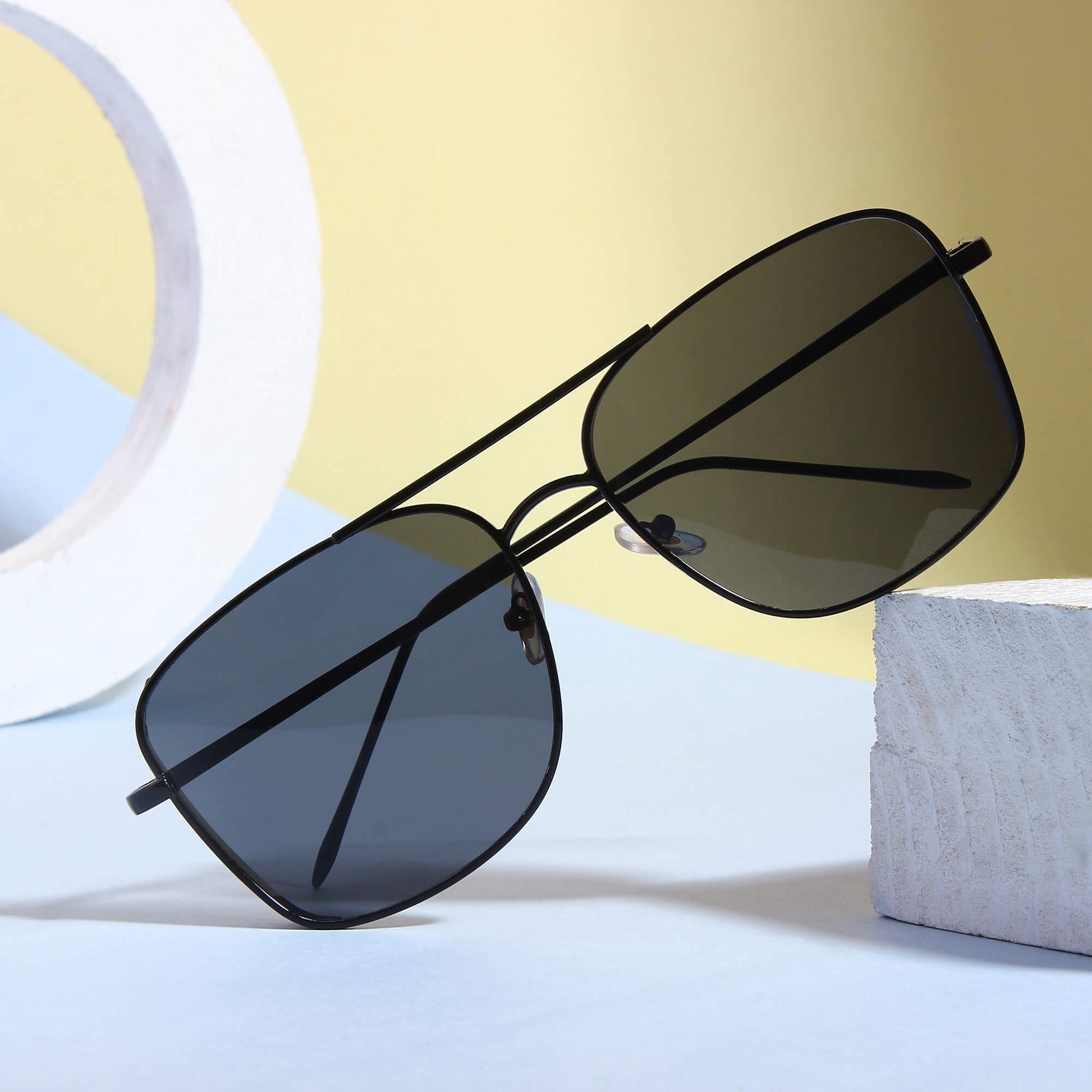 Full Black Clement Edition Rectangle Sunglasses – Go Glassic