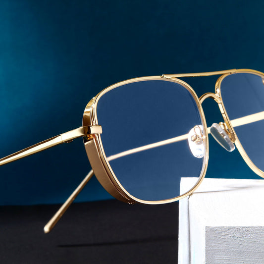 Clement Rectangle Gold Day Night Sunglasses