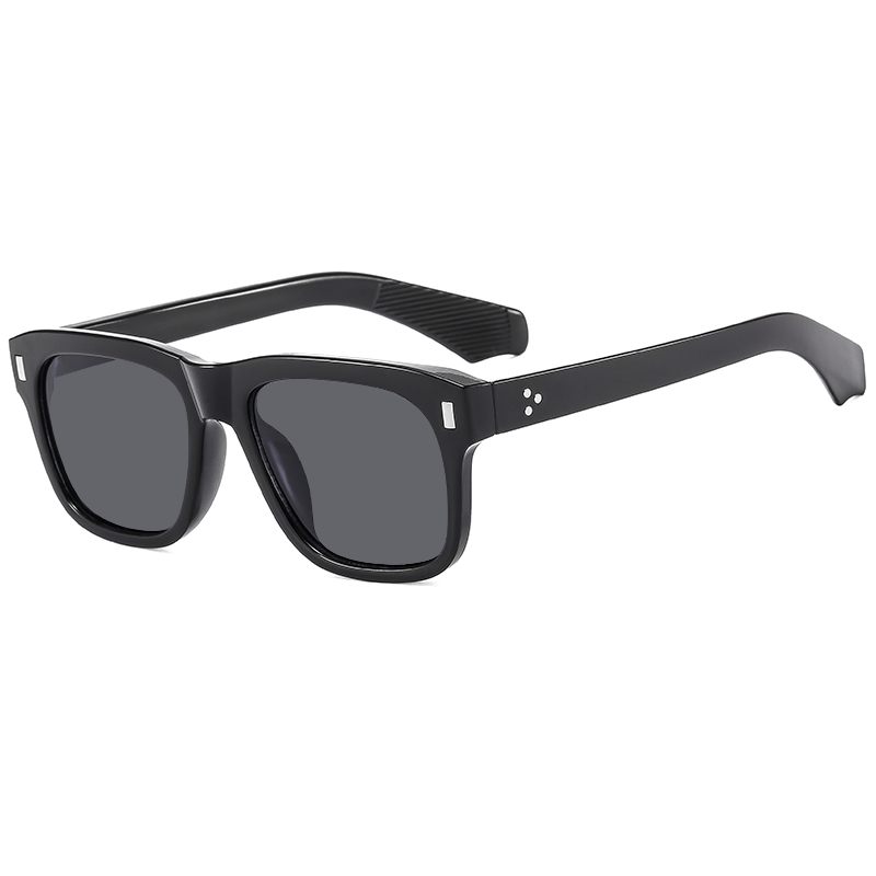 Men Women Trendy Black Rectangle Retro Fashion Square Frame UV 400  Protection Sunglasses - Walmart.com