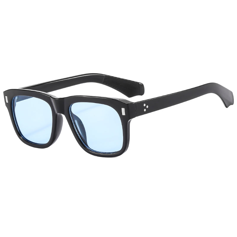 Spider Black Blue Rectangle Sunglasses