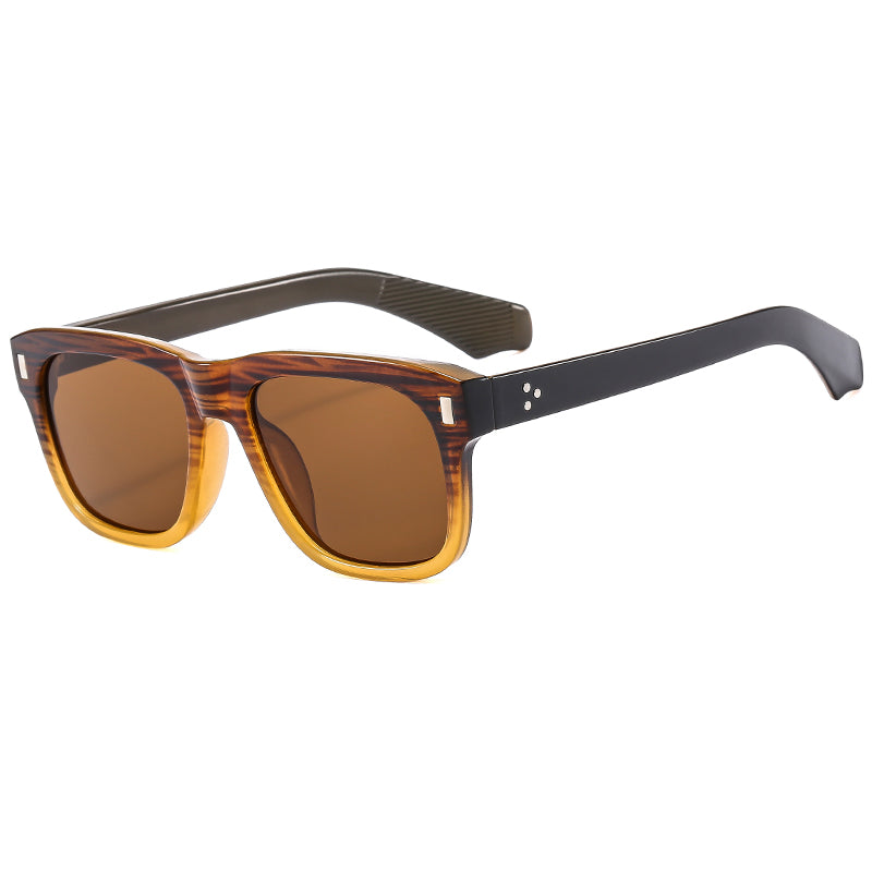 Spider Brown Rectangle Sunglasses