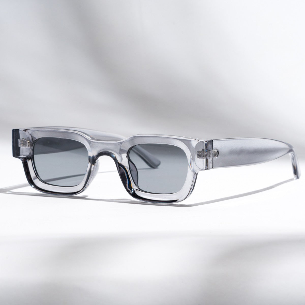 Vintage V1 Gray Clear Square Sunglasses